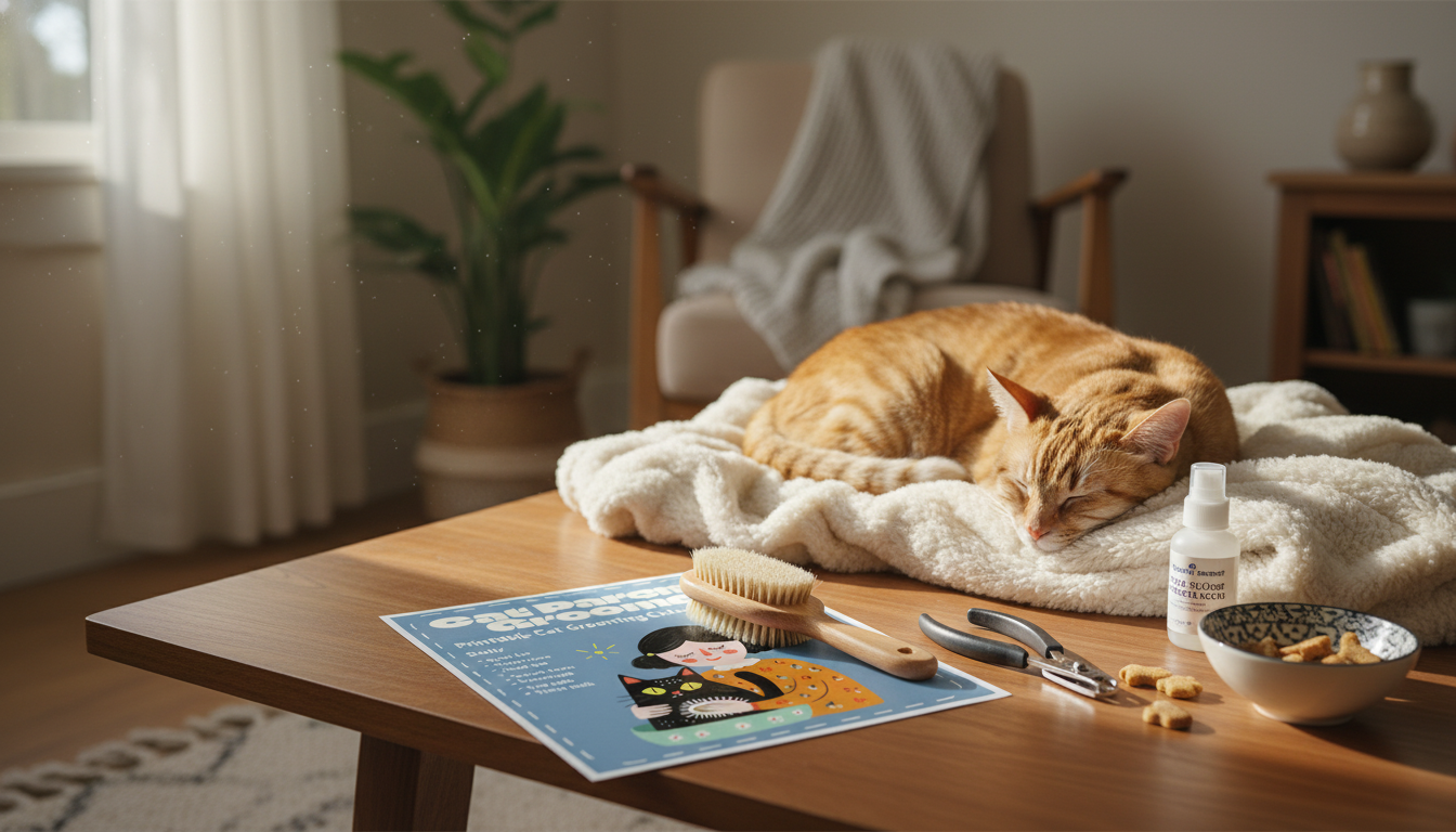 Printable Cat Grooming Checklist for Calm, Consistent Care