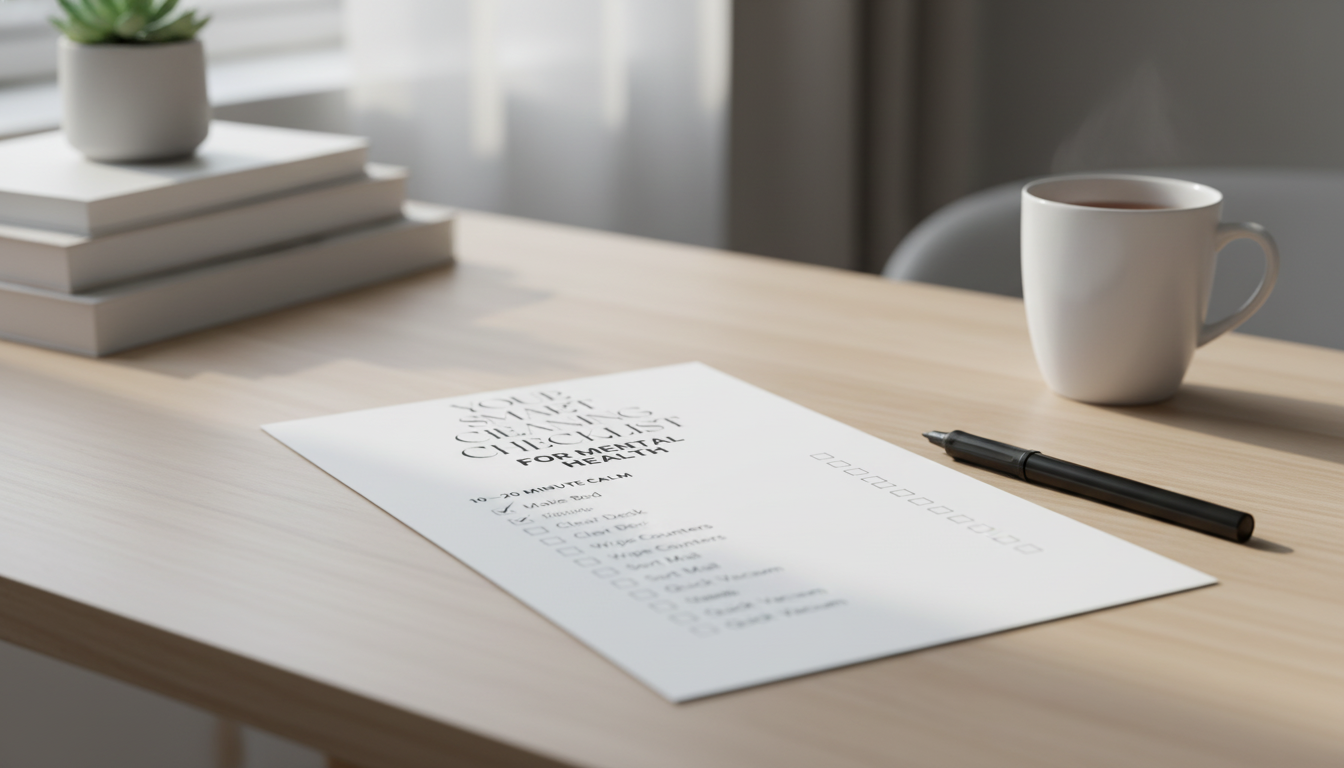 Smart Cleaning for Mental Health: 10–20 Minute Calm