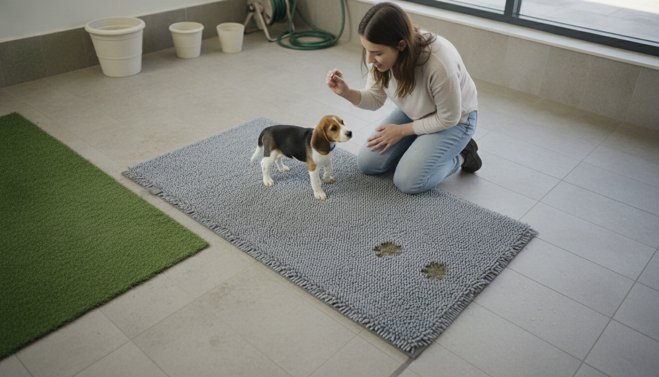 Teach Your Puppy to Wipe Paws After Potty Trips